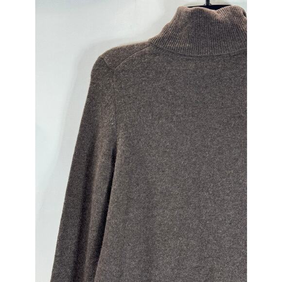 C BY BLOOMINGDALES Women's Brown Cashmere Turtleneck Pullover Sweater SZ M - Picture 4 of 9